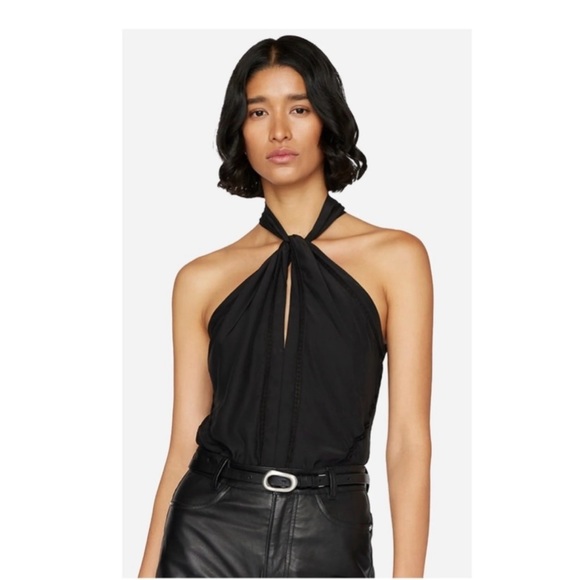 Frame Denim Tops - Frame Lace Inset Sleeveless Top